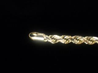 10K Yellow Gold Rope Bracelet 6.9g 8